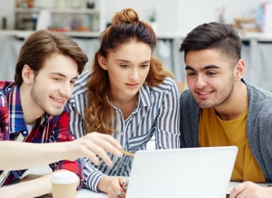 Group of college student together